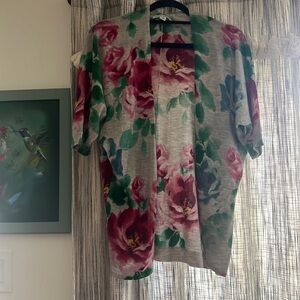 Cashmere floral cardigan
